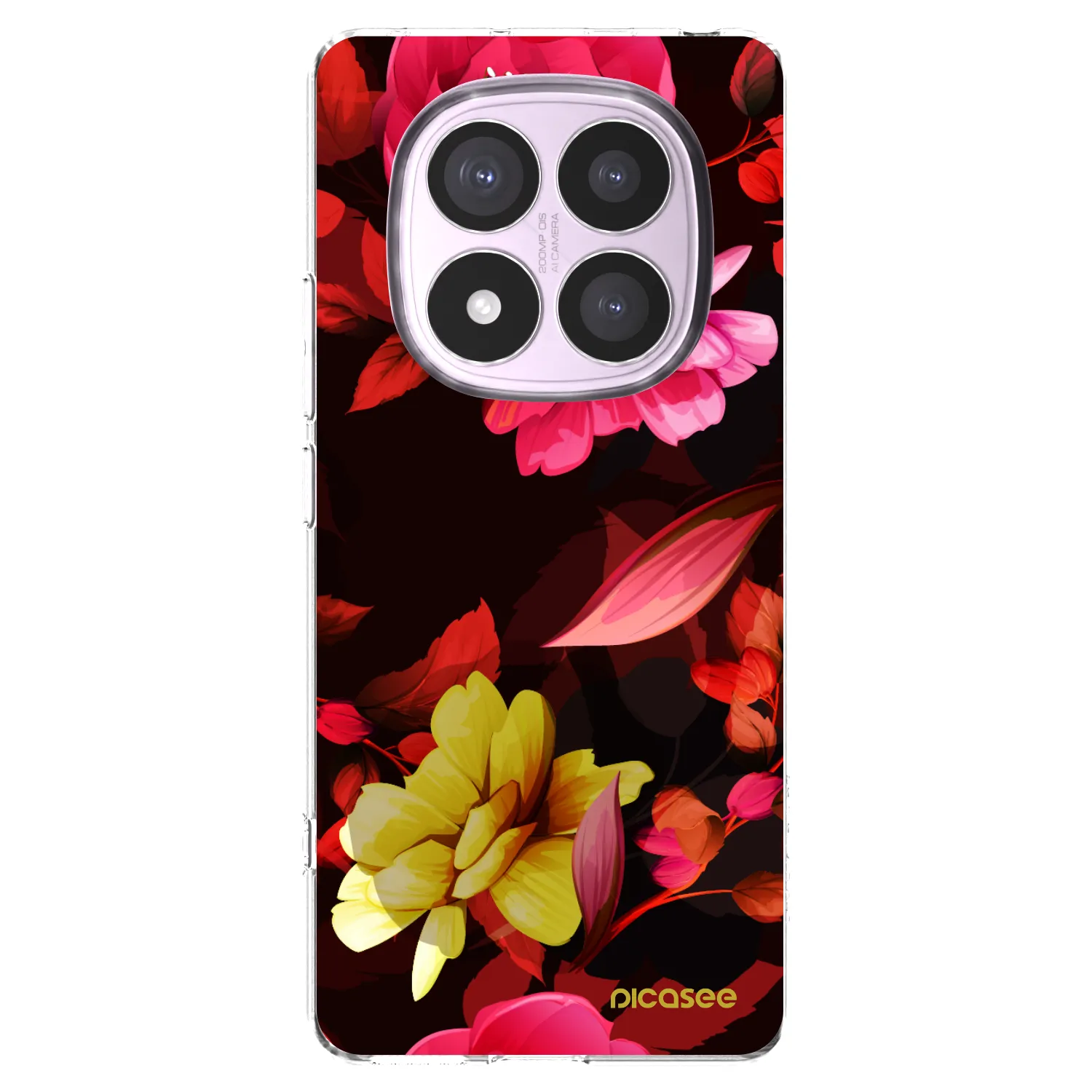 Picasee silikónový prehľadný obal pre Xiaomi Redmi Note 14 Pro 4G - Dark Peonny