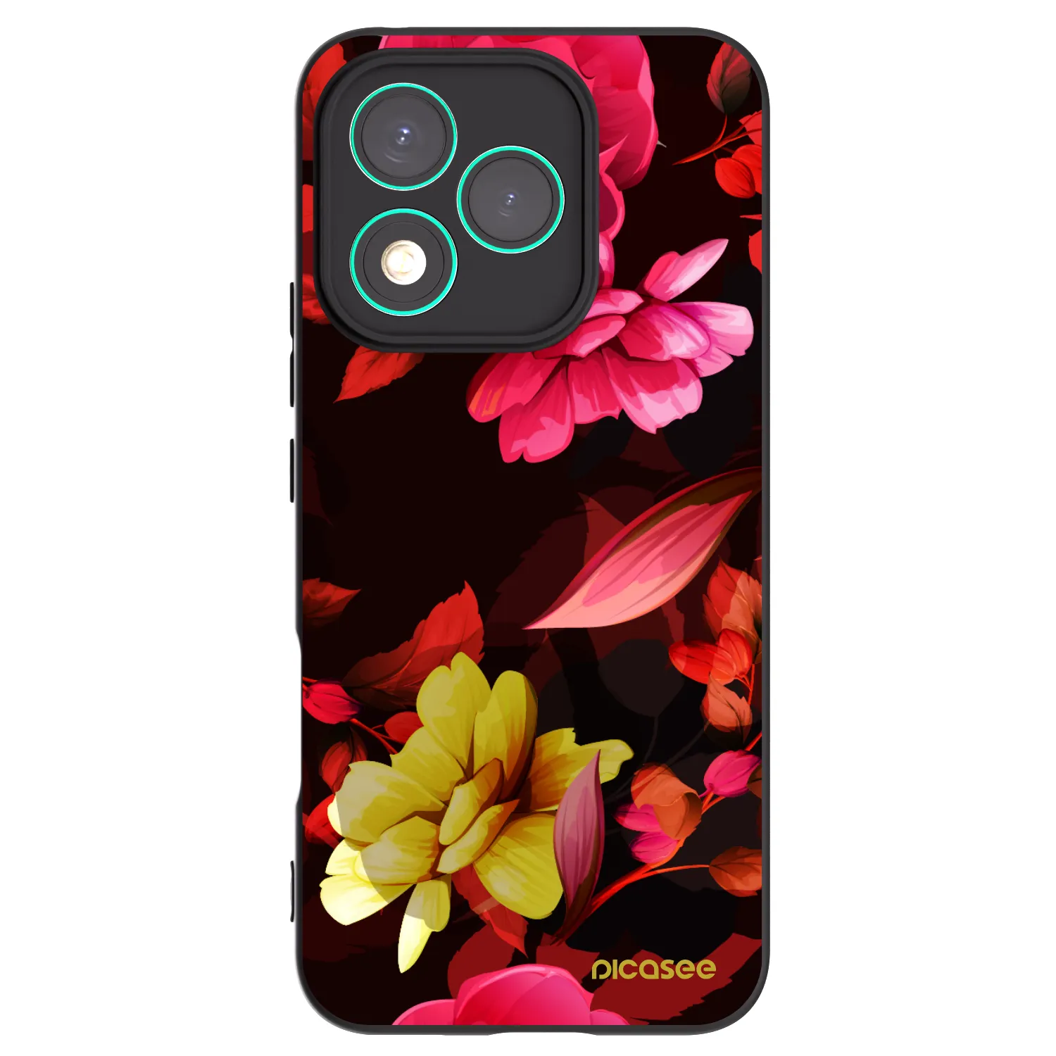 Picasee silikónový čierny obal pre Honor 400 Lite 5G - Dark Peonny