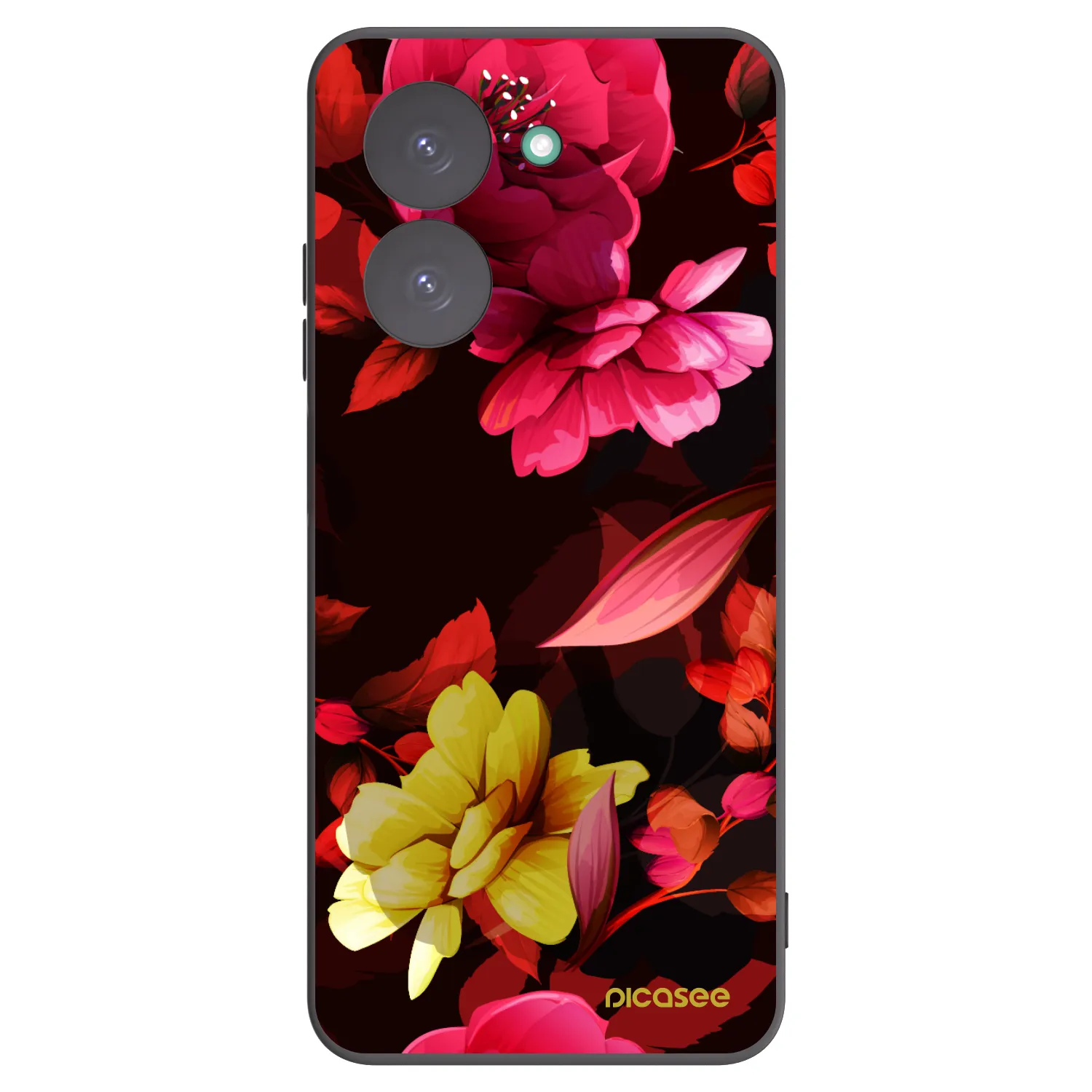 Picasee silikónový čierny obal pre Xiaomi Redmi A5 - Dark Peonny