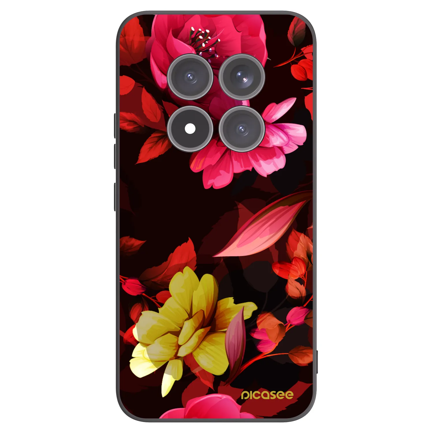 Picasee silikónový čierny obal pre Xiaomi Redmi Note 15 Pro+ - Dark Peonny
