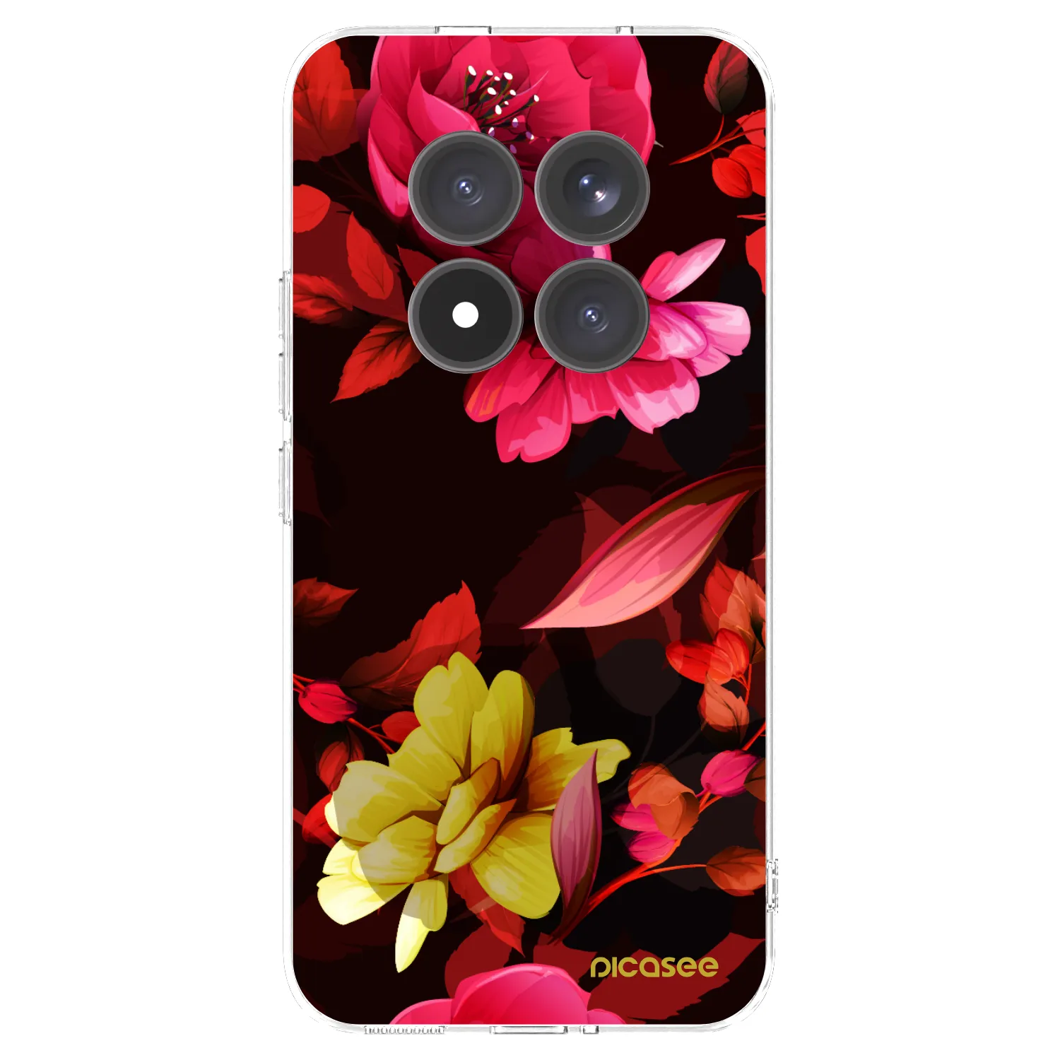 Picasee silikónový prehľadný obal pre Xiaomi Redmi Note 15 Pro+ - Dark Peonny