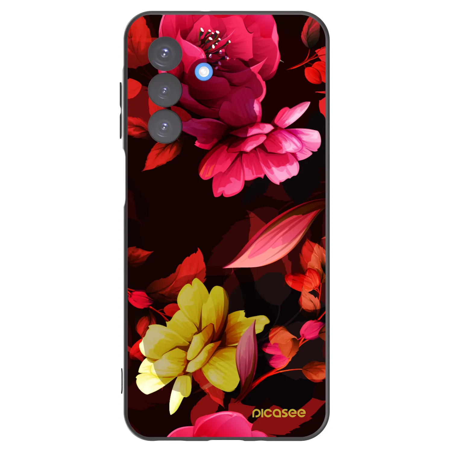 Picasee silikónový čierny obal pre Samsung Galaxy A17 5G - Dark Peonny