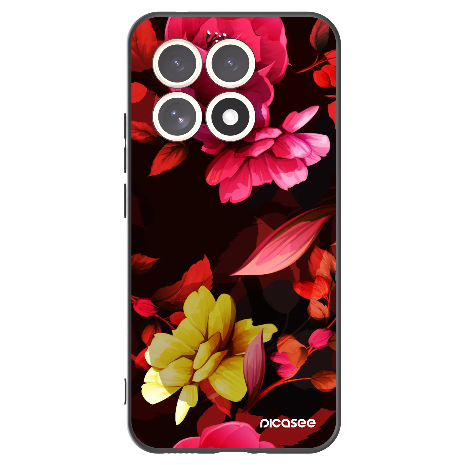 Picasee silikónový čierny obal pre Xiaomi 15T - Dark Peonny