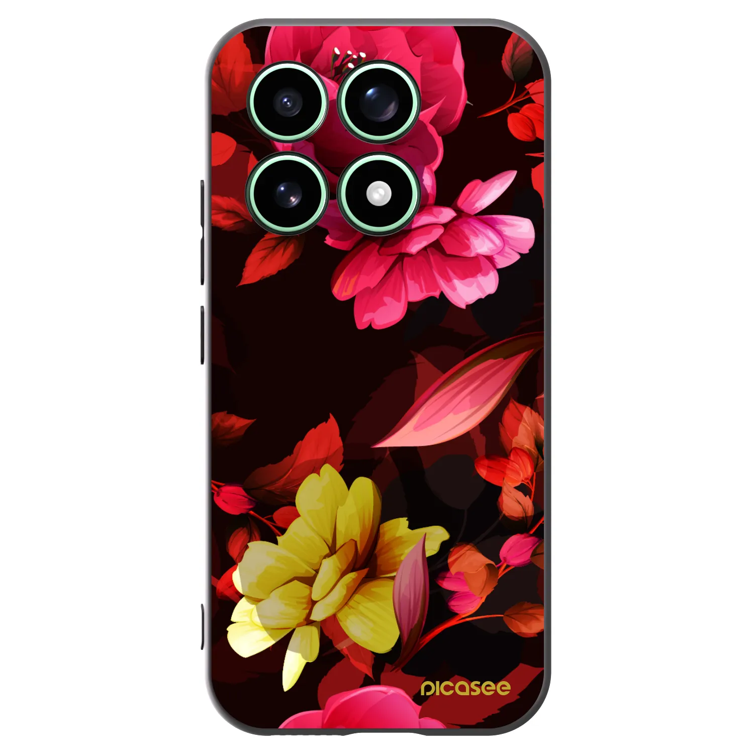 Picasee silikónový čierny obal pre Xiaomi 17 - Dark Peonny