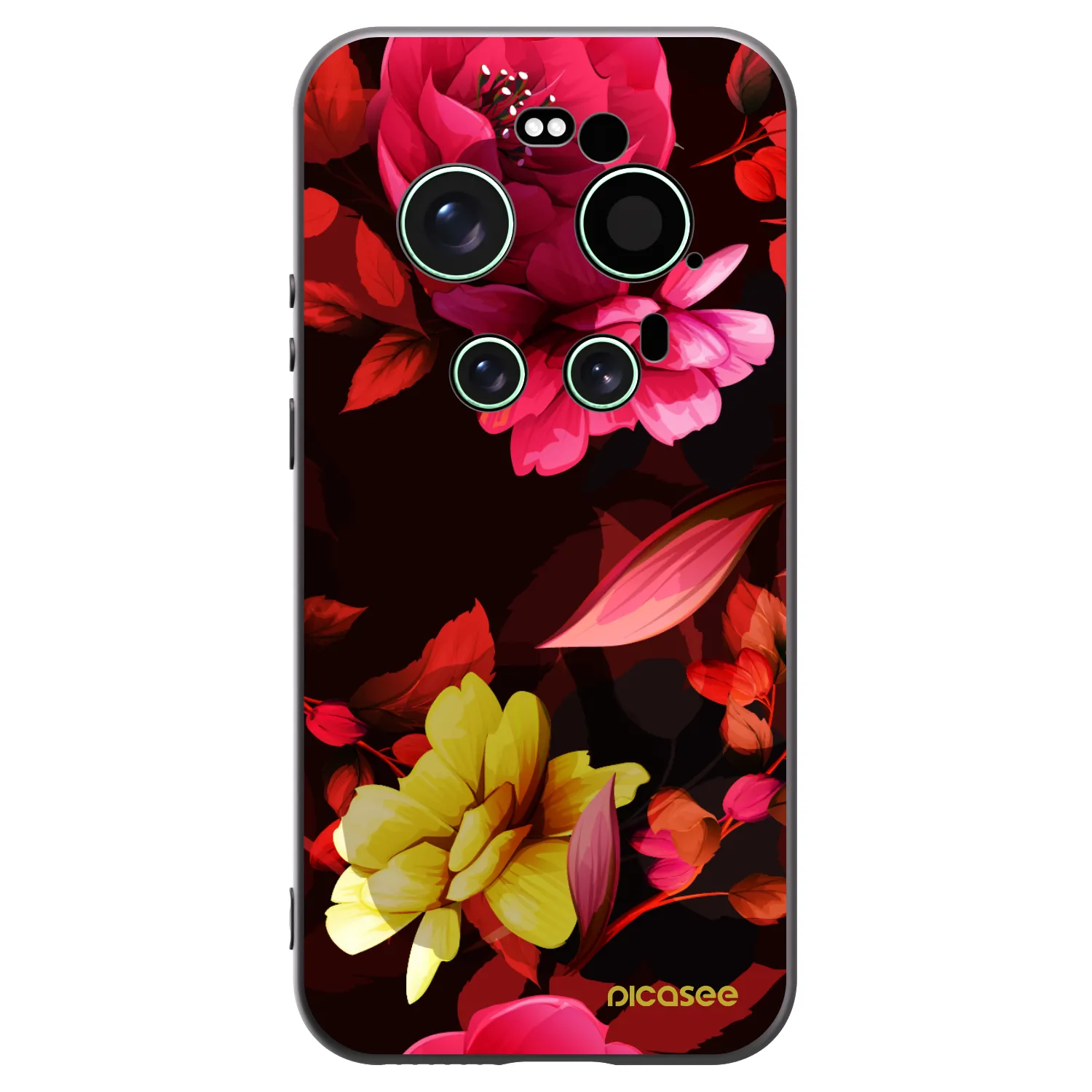 Picasee silikónový čierny obal pre Xiaomi 17 Ultra - Dark Peonny
