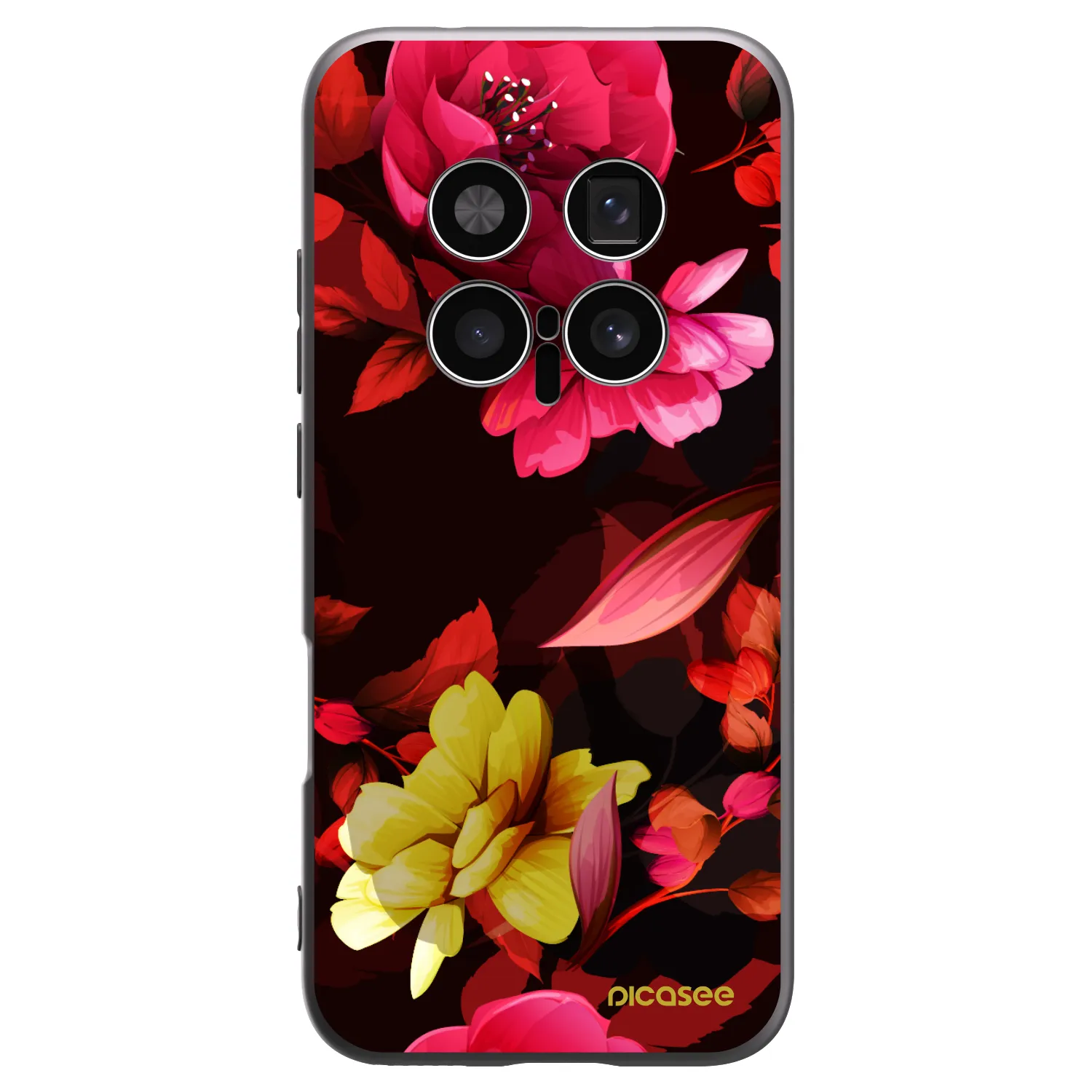 Picasee silikónový čierny obal pre Honor Magic8 Pro 5G - Dark Peonny