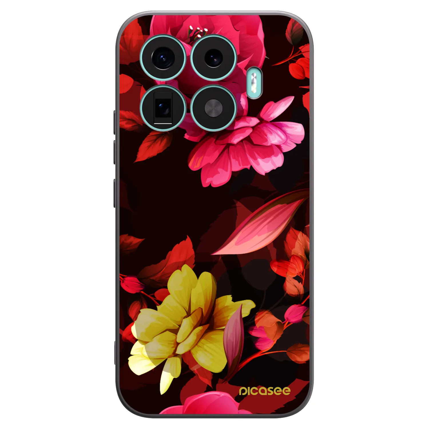 Picasee silikónový čierny obal pre Xiaomi 17T - Dark Peonny