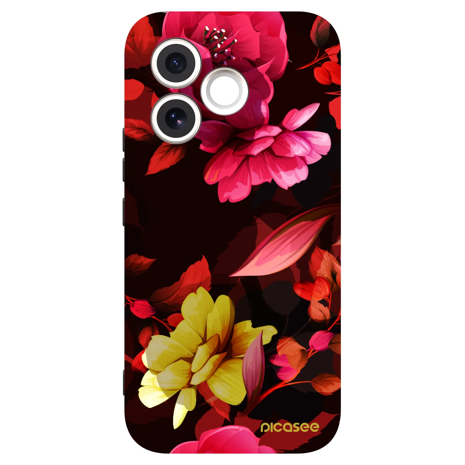 Picasee silikónový čierny obal pre Honor 600 Lite - Dark Peonny