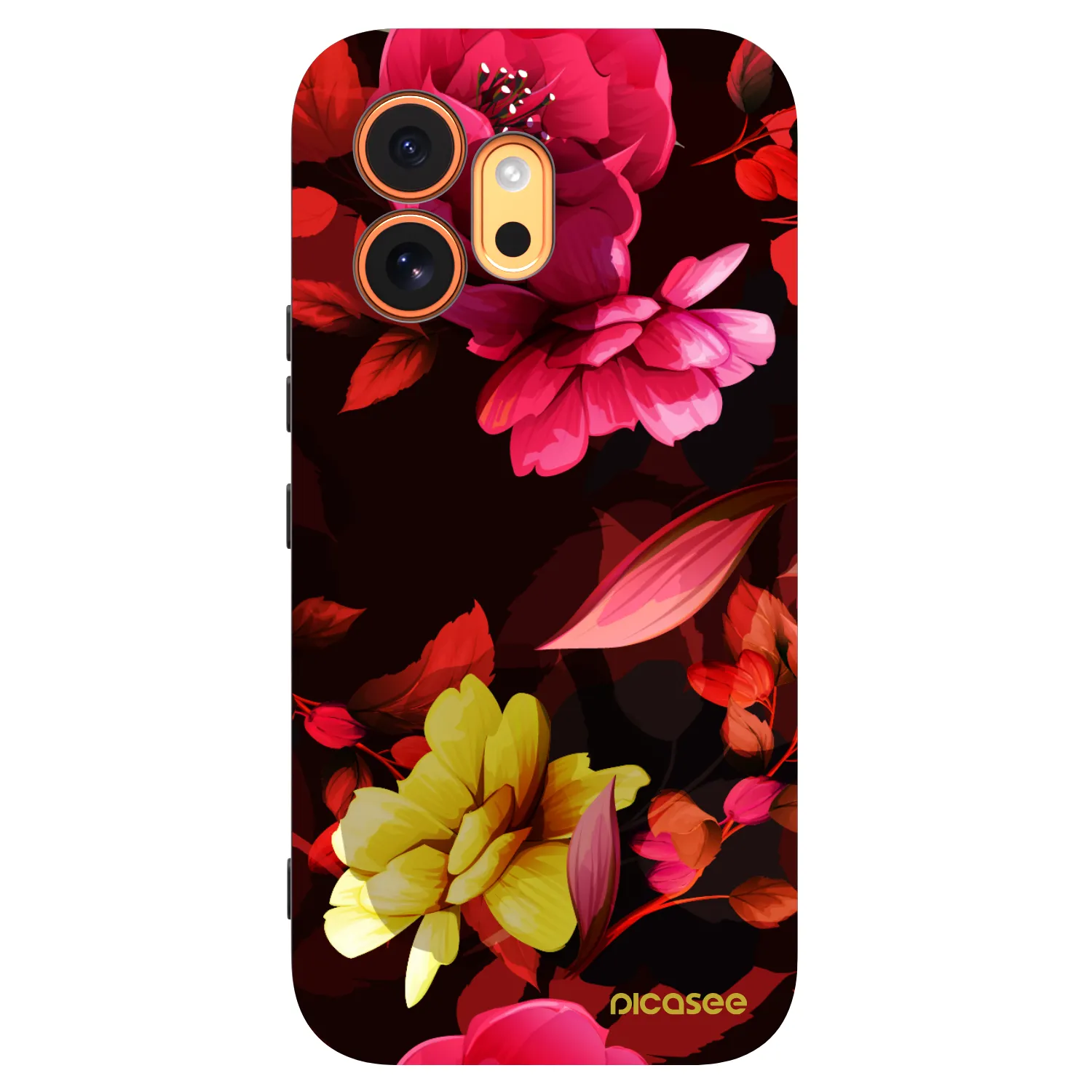 Picasee silikónový čierny obal pre Honor 600 - Dark Peonny