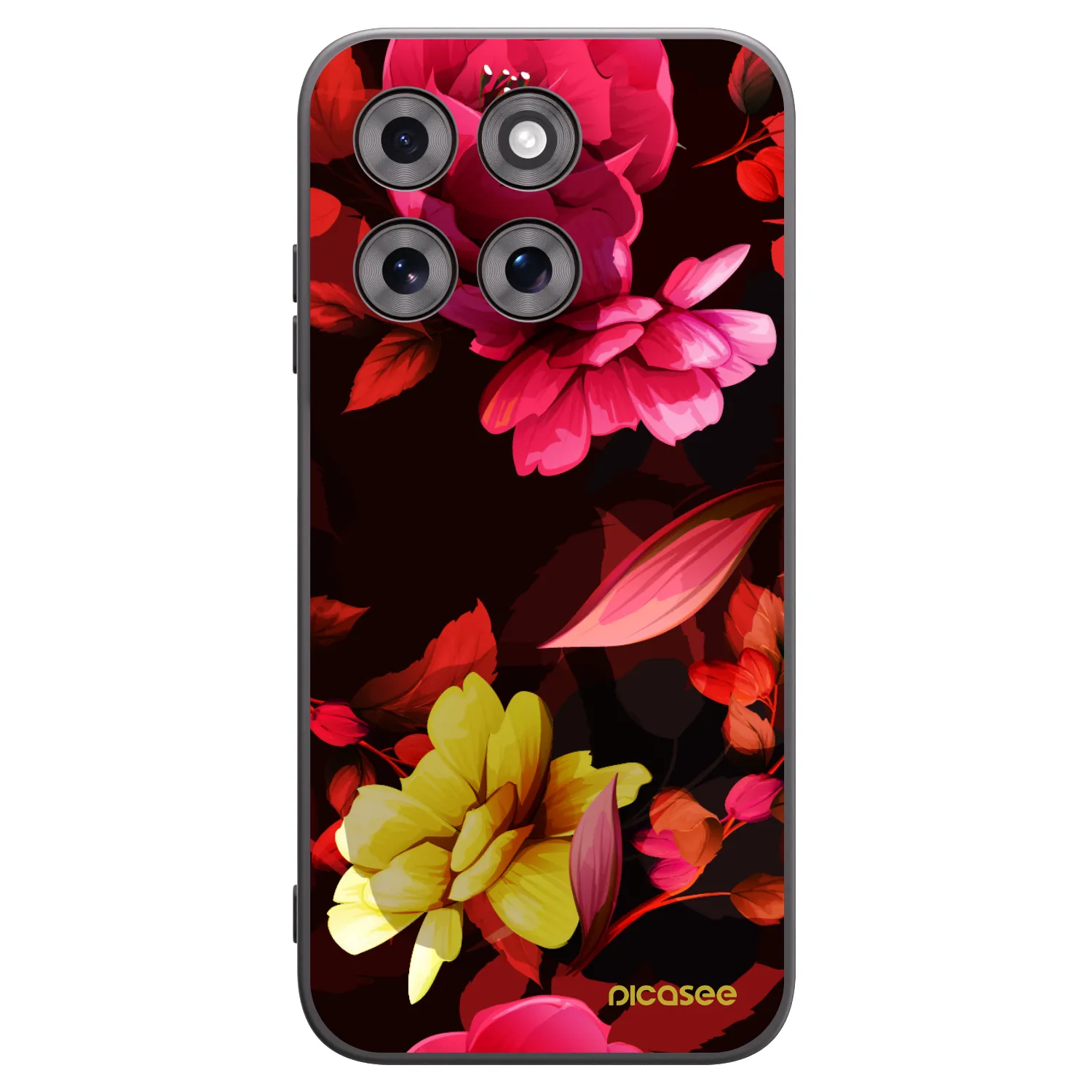 Picasee silikónový čierny obal pre Motorola Moto G77 - Dark Peonny