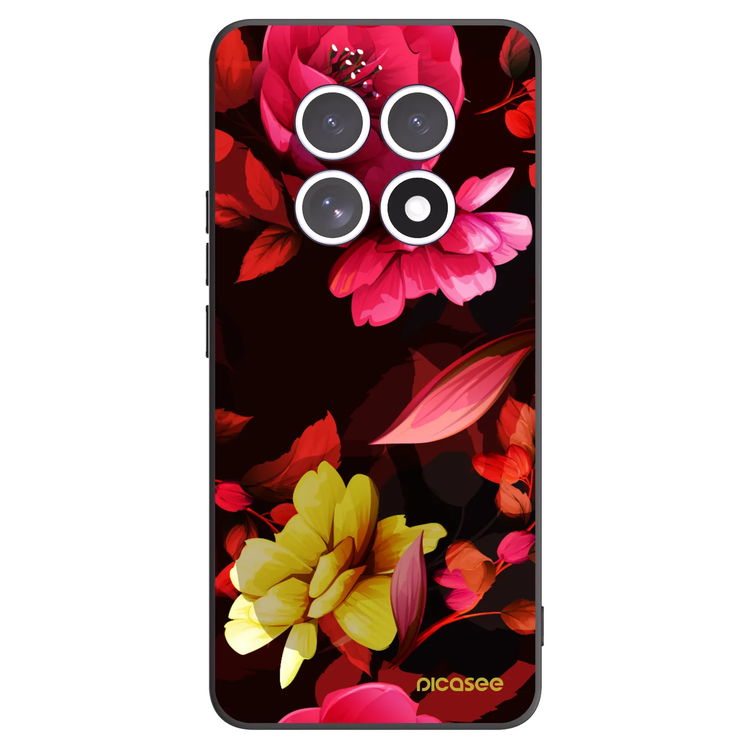 Picasee silikónový čierny obal pre Xiaomi Redmi Note 15 5G - Dark Peonny