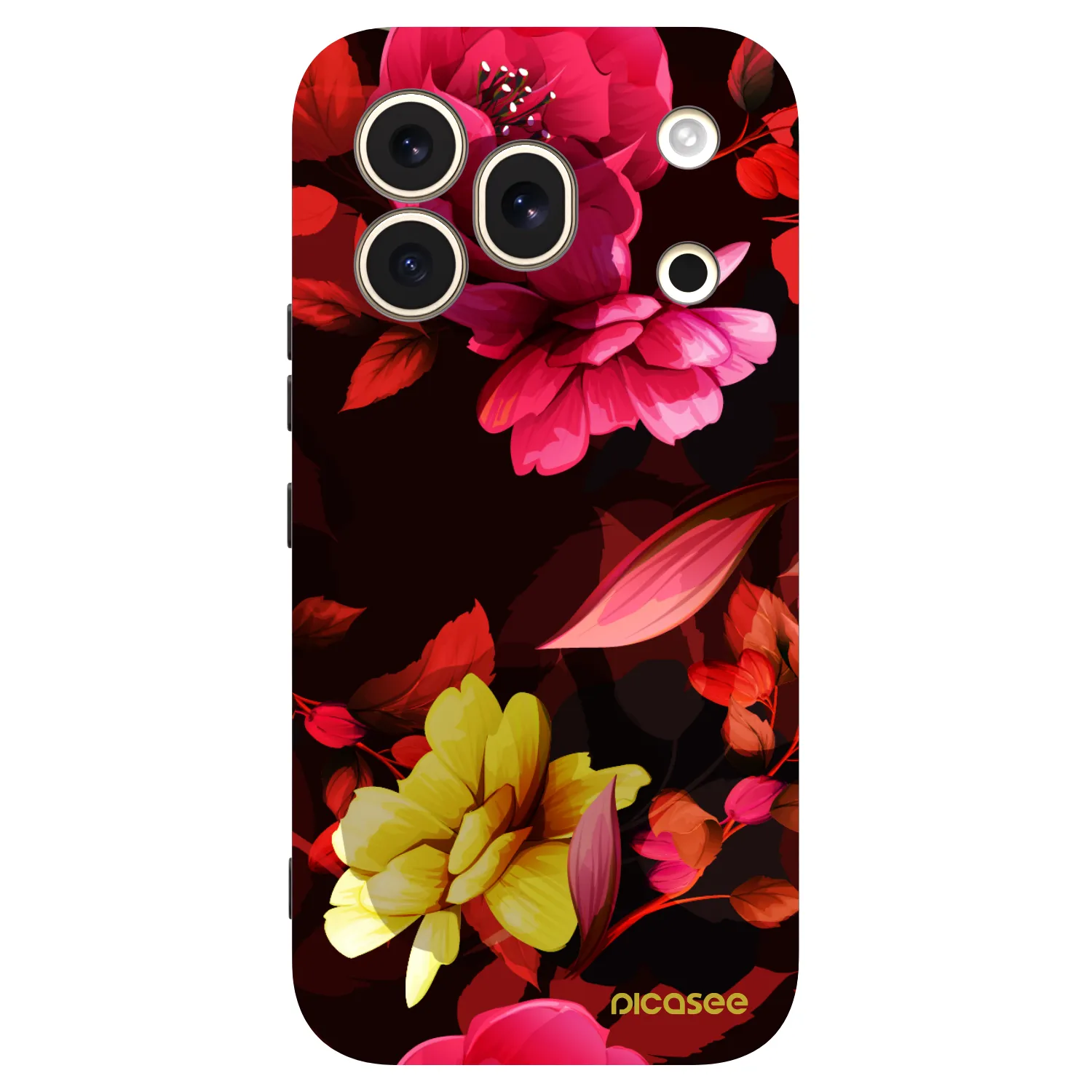 Picasee silikónový čierny obal pre Honor 600 Pro - Dark Peonny
