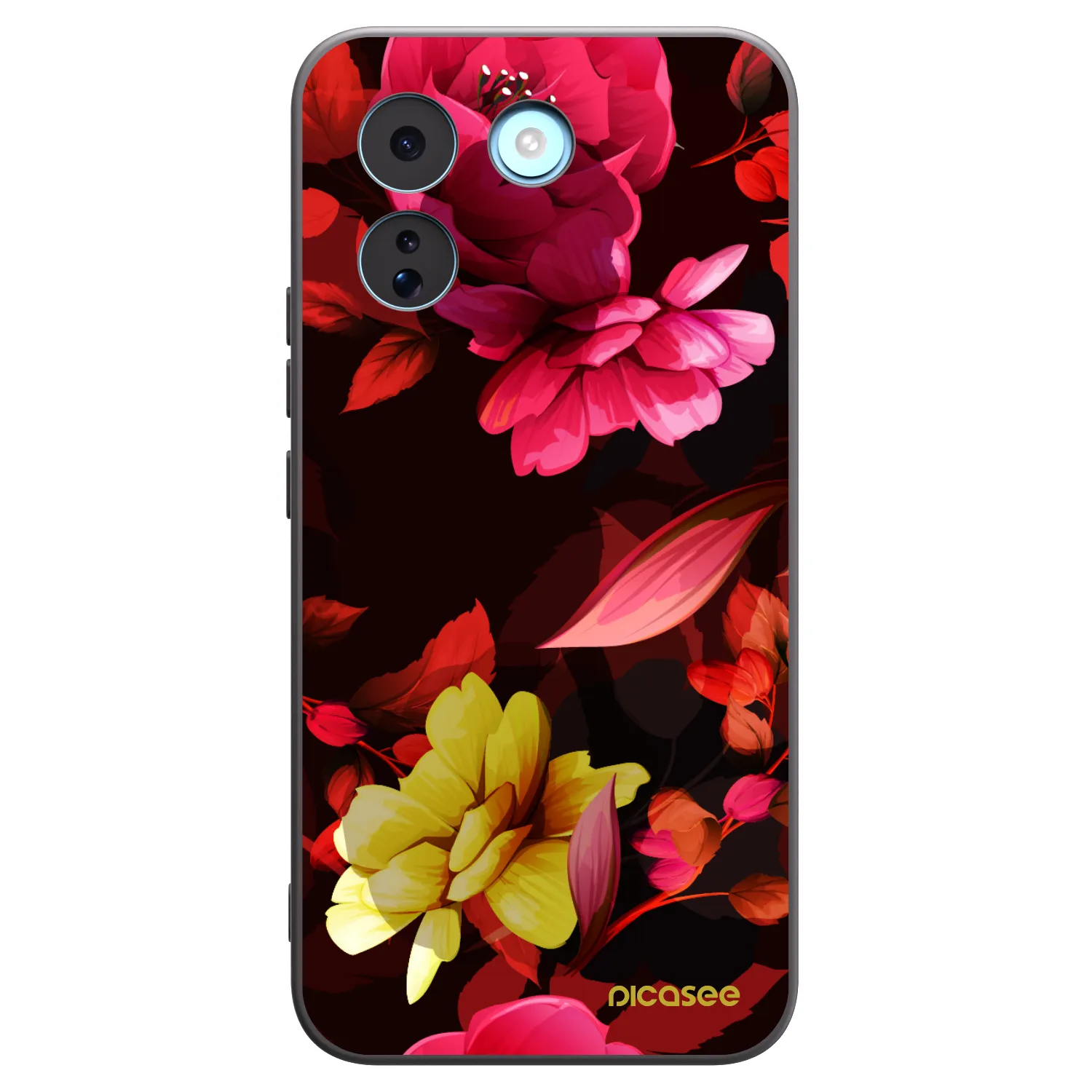 Picasee silikónový čierny obal pre Xiaomi Redmi Note 17 Pro MAX 5G - Dark Peonny