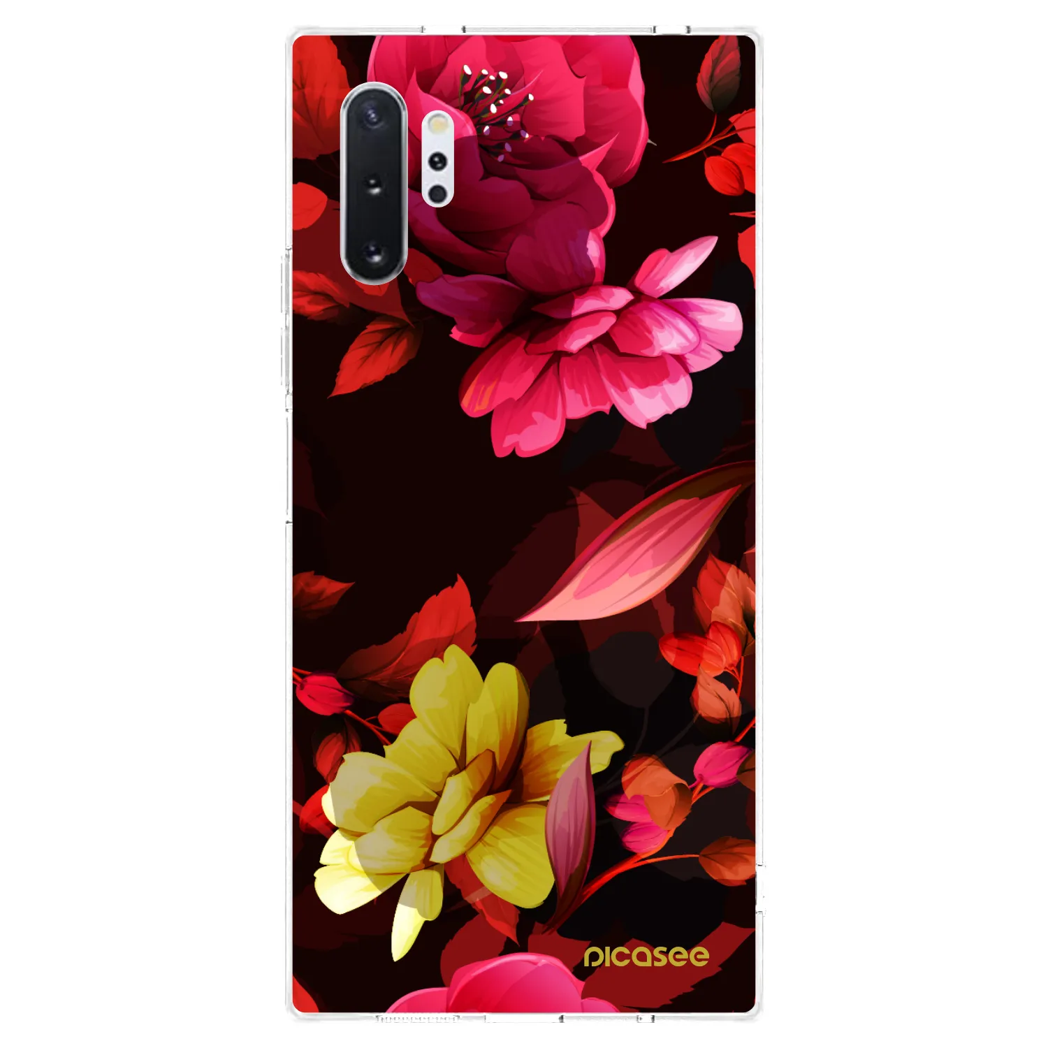 Picasee silikónový prehľadný obal pre Samsung Galaxy Note 10+ N975F - Dark Peonny