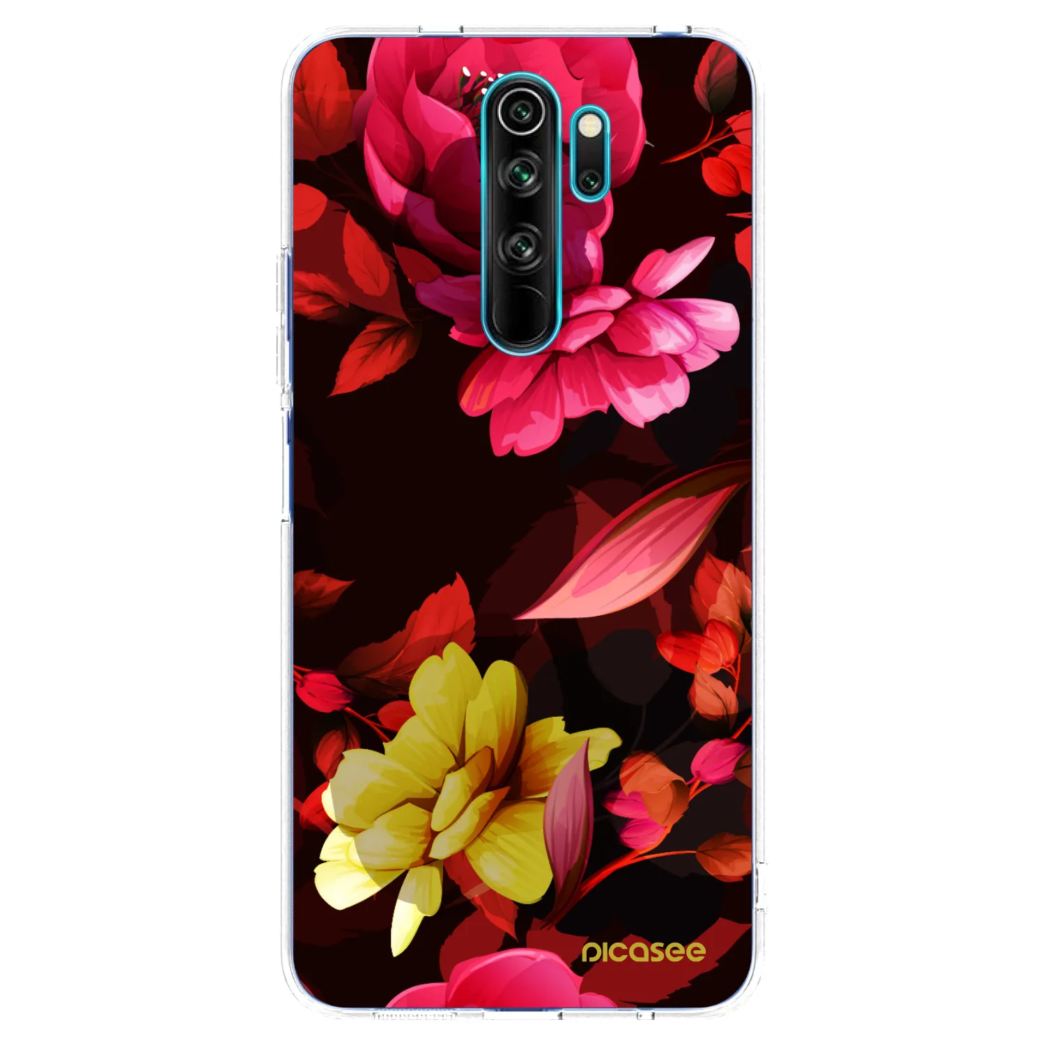Picasee silikónový prehľadný obal pre Xiaomi Redmi Note 8 Pro - Dark Peonny