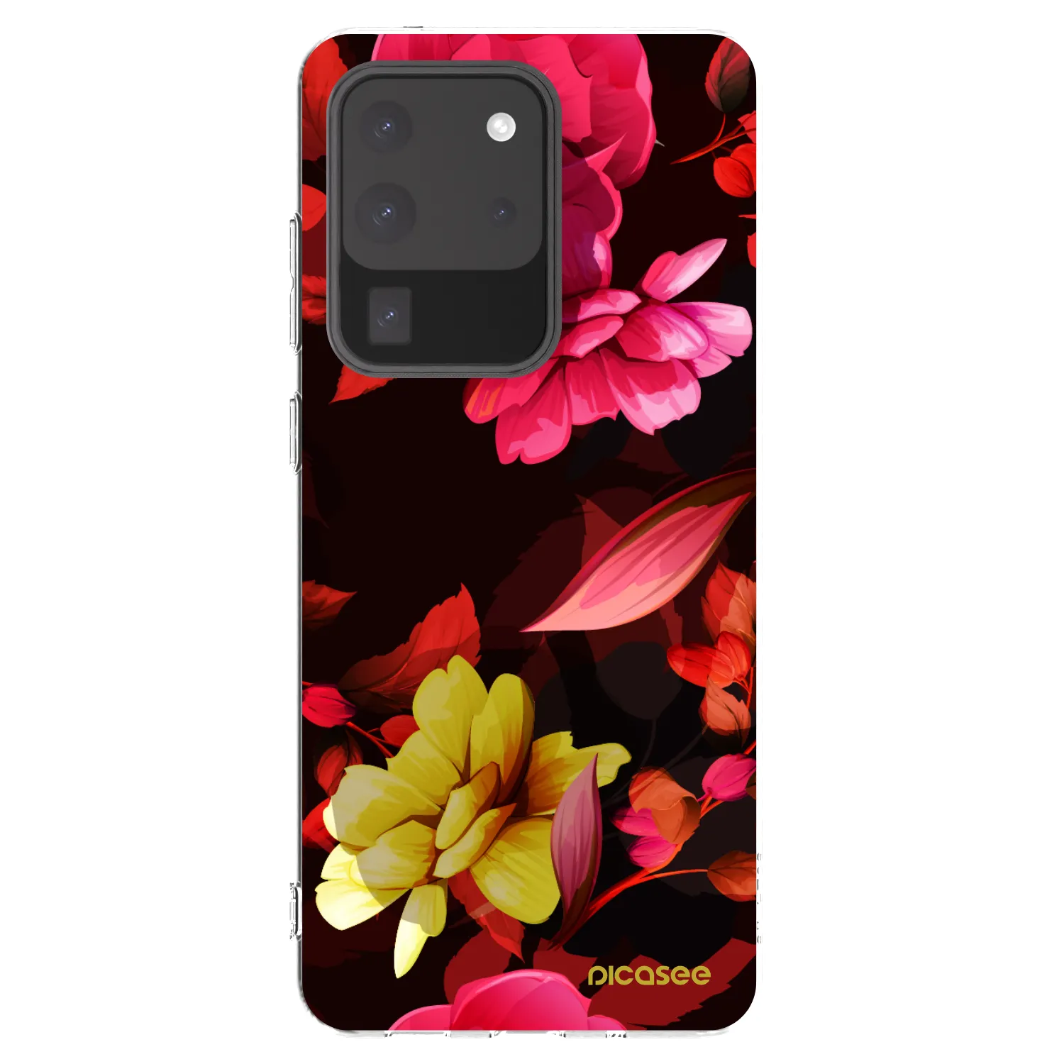 Picasee silikónový prehľadný obal pre Samsung Galaxy S20 Ultra 5G G988F - Dark Peonny
