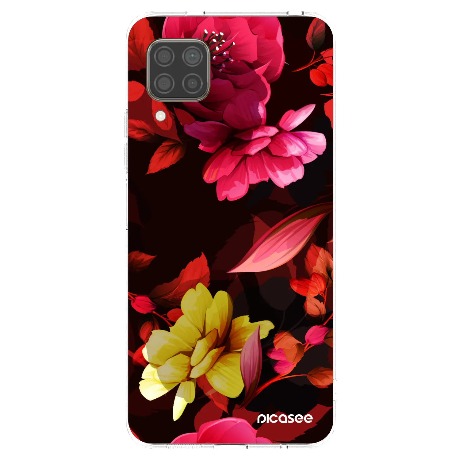 Silikónový prehľadný obal pre Huawei P40 Lite - Dark Peonny