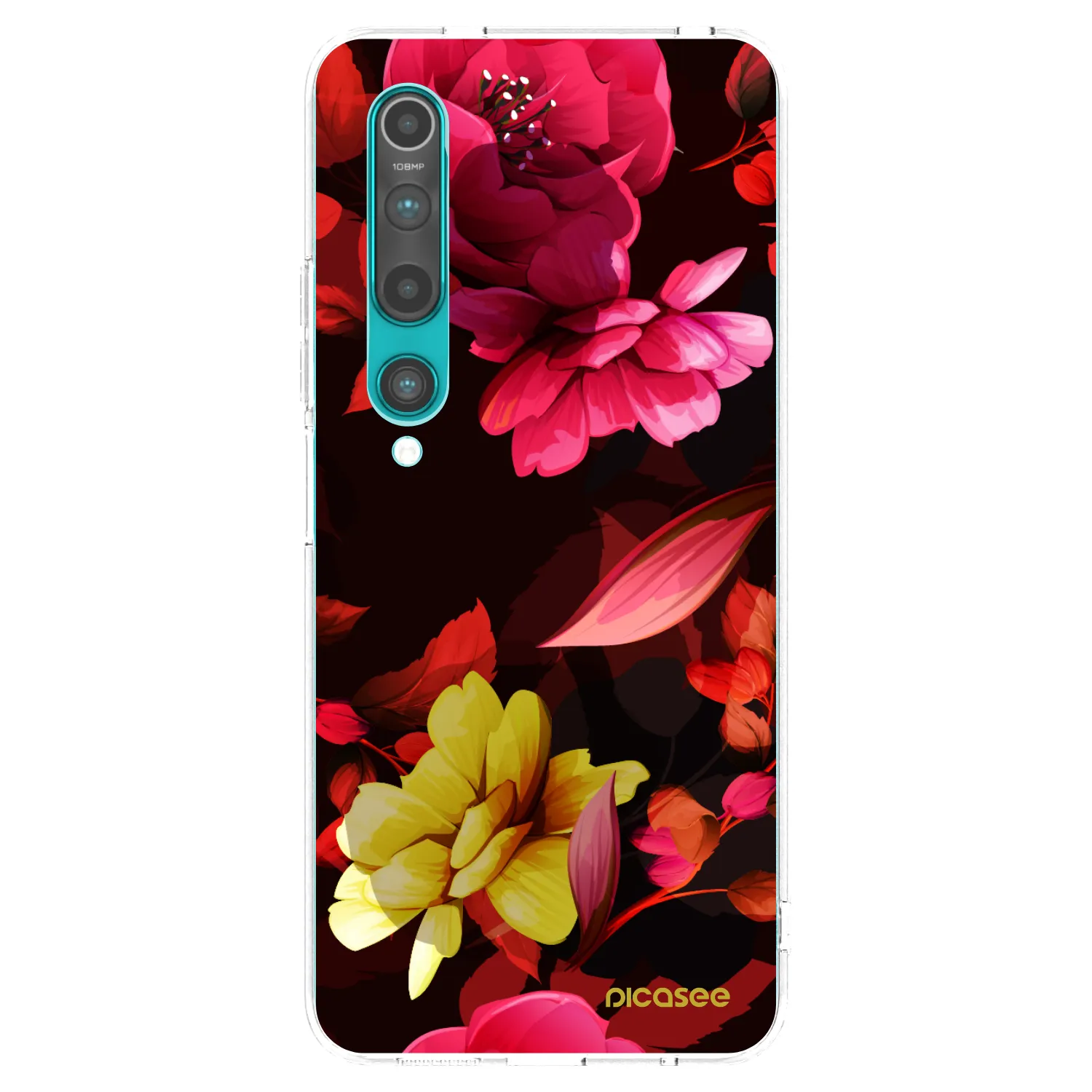 Picasee silikónový prehľadný obal pre Xiaomi Mi 10 - Dark Peonny