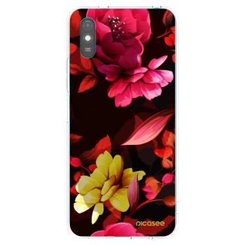 Picasee silikónový prehľadný obal pre Xiaomi Redmi 9A - Dark Peonny