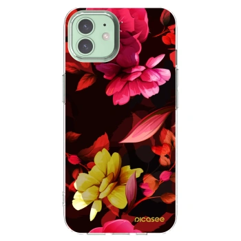 Picasee silikónový prehľadný obal pre Apple iPhone 12 Pro - Dark Peonny