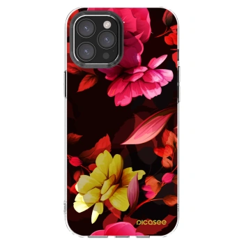 Picasee silikónový prehľadný obal pre Apple iPhone 12 Pro Max - Dark Peonny