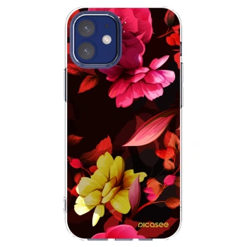 Picasee silikónový prehľadný obal pre Apple iPhone 12 mini - Dark Peonny