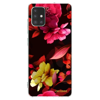 Picasee silikónový prehľadný obal pre Samsung Galaxy M51 M515F - Dark Peonny