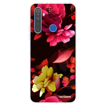 Picasee silikónový prehľadný obal pre Realme 5 - Dark Peonny