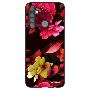 Picasee silikónový čierny obal pre Realme 5 - Dark Peonny