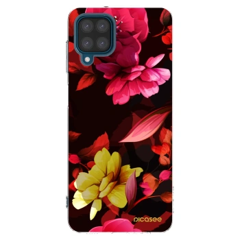 Picasee silikónový prehľadný obal pre Samsung Galaxy A12 A125F - Dark Peonny