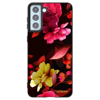 Picasee silikónový čierny obal pre Samsung Galaxy S21+ 5G G996F - Dark Peonny