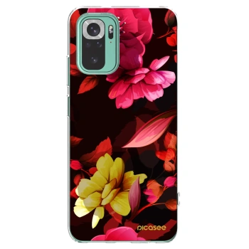 Picasee silikónový prehľadný obal pre Xiaomi Redmi Note 10 Pro - Dark Peonny