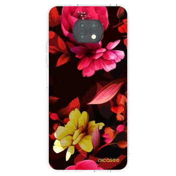 Picasee silikónový prehľadný obal pre Xiaomi Redmi Note 9T - Dark Peonny