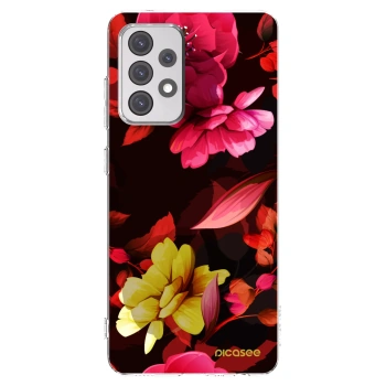 Picasee silikónový prehľadný obal pre Samsung Galaxy A52s 5G A528B - Dark Peonny