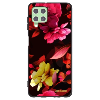 Picasee silikónový čierny obal pre Samsung Galaxy A22 A225F 4G - Dark Peonny
