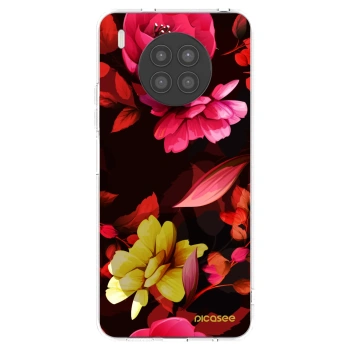 Picasee silikónový prehľadný obal pre Huawei Nova 8i - Dark Peonny