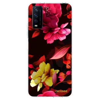 Picasee silikónový prehľadný obal pre Vivo Y11s - Dark Peonny