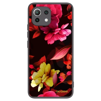 Picasee silikónový čierny obal pre Xiaomi 11 Lite 5G NE - Dark Peonny
