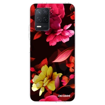 Picasee silikónový prehľadný obal pre Realme 8 5G - Dark Peonny