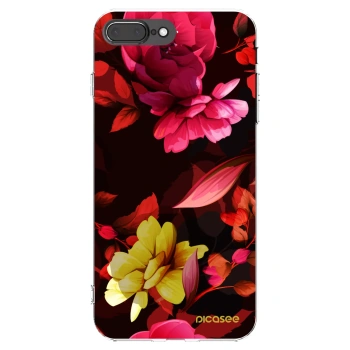 Picasee silikónový prehľadný obal pre Apple iPhone 7 Plus - Dark Peonny