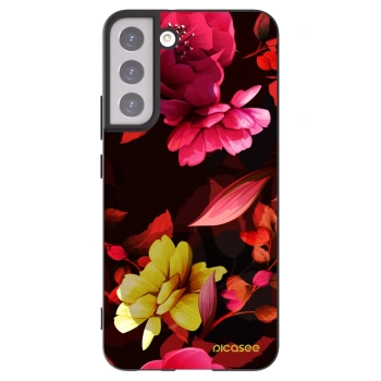 Picasee silikónový čierny obal pre Samsung Galaxy S22+ 5G - Dark Peonny