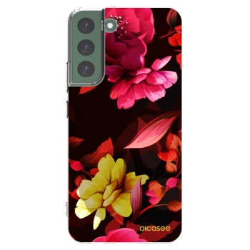 Picasee silikónový prehľadný obal pre Samsung Galaxy S22+ 5G - Dark Peonny