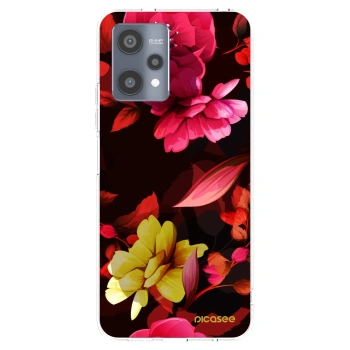 Picasee silikónový prehľadný obal pre Realme 9 Pro 5G - Dark Peonny