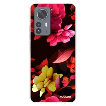 Picasee silikónový prehľadný obal pre Xiaomi 12 Pro - Dark Peonny