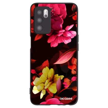 Picasee silikónový čierny obal pre OPPO A16s - Dark Peonny
