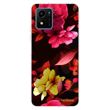 Picasee silikónový prehľadný obal pre Vivo Y01 - Dark Peonny