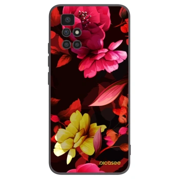 Picasee silikónový čierny obal pre Xiaomi Redmi 10 (2022) - Dark Peonny
