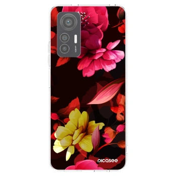 Picasee silikónový prehľadný obal pre Xiaomi 12 Lite - Dark Peonny
