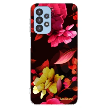 Picasee silikónový prehľadný obal pre Samsung Galaxy A23 A235F 4G - Dark Peonny