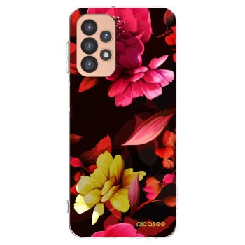 Picasee silikónový prehľadný obal pre Samsung Galaxy A23 A236B 5G - Dark Peonny